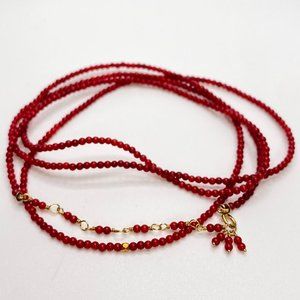 Anne Sportun  Red Beaded Wrap Bracelet